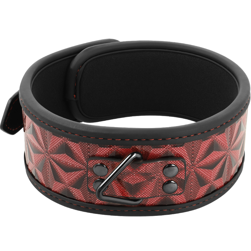 Sklavenhalsband aus veganem Leder mit Neopren-Polsterung — BEGME RED EDITION