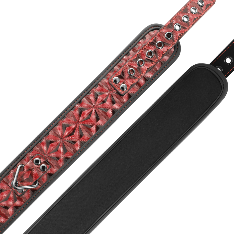 Sklavenhalsband aus veganem Leder mit Neopren-Polsterung — BEGME RED EDITION