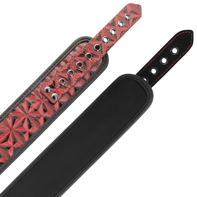 Collier de soumission rouge avec pinces ajustables et doublure néoprène — BEGME RED EDITION