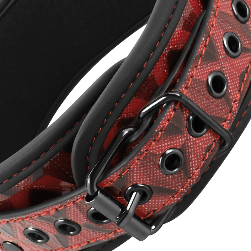 Collier de soumission rouge avec pinces ajustables et doublure néoprène — BEGME RED EDITION
