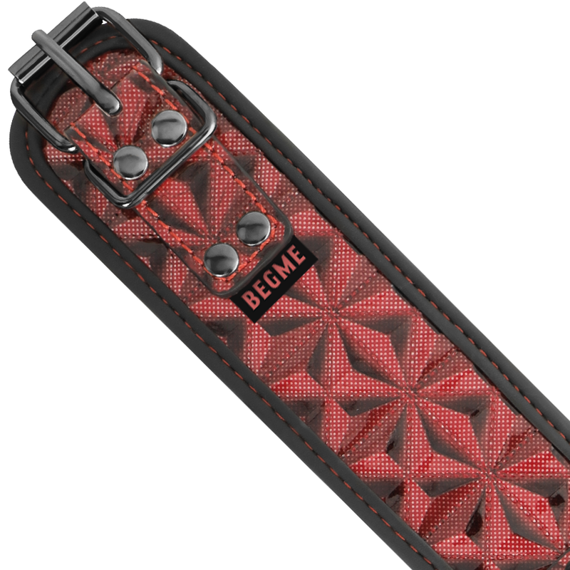 Collier de soumission rouge avec pinces ajustables et doublure néoprène — BEGME RED EDITION