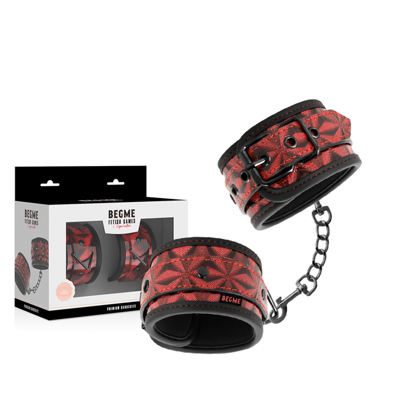 Menottes premium en cuir vegan avec doublure néoprène — BEGME RED EDITION