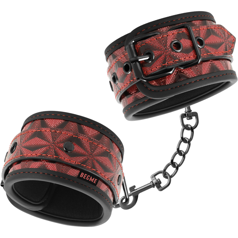 Chevilles de bondage premium doublure néoprène rouge — BEGME RED EDITION