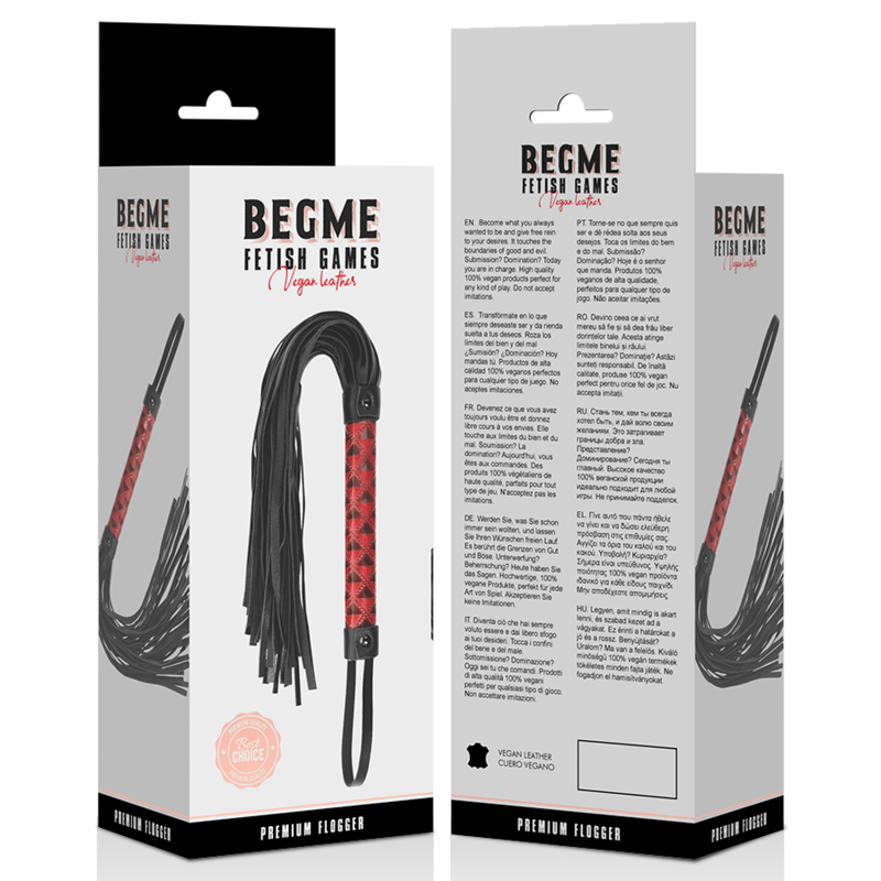 Flogger en cuir végan édition rouge — BEGME RED EDITION