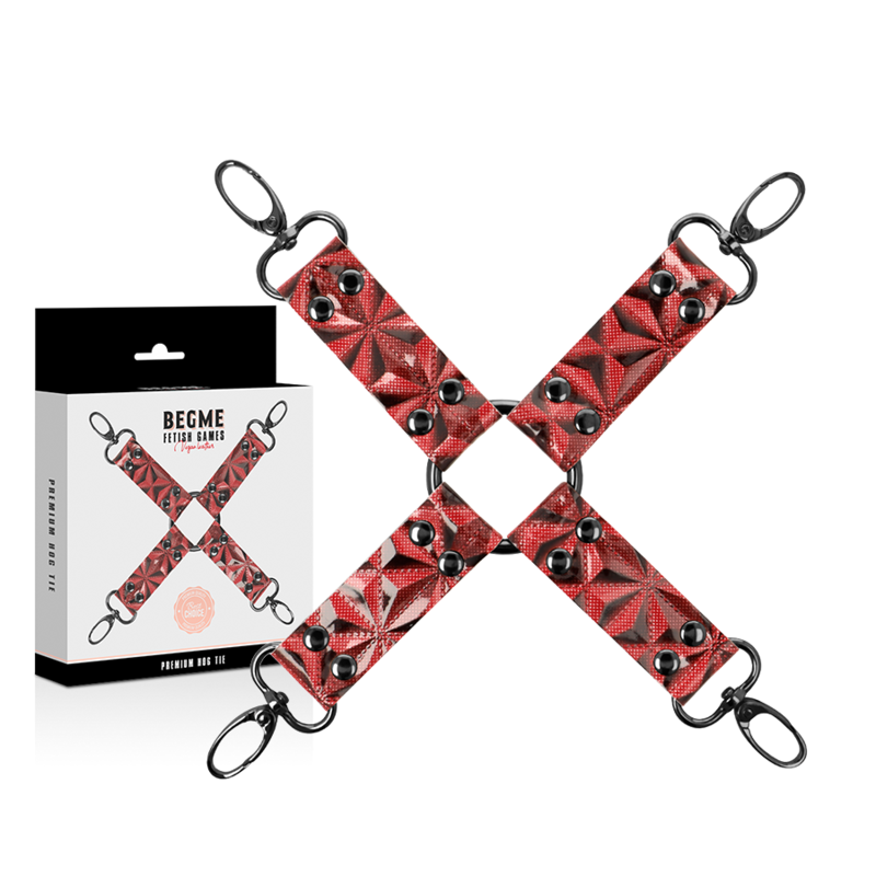 Cravate de soumission en cuir végan doublé néoprène — BEGME RED EDITION