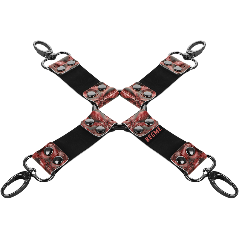 Cravate de soumission en cuir végan doublé néoprène — BEGME RED EDITION