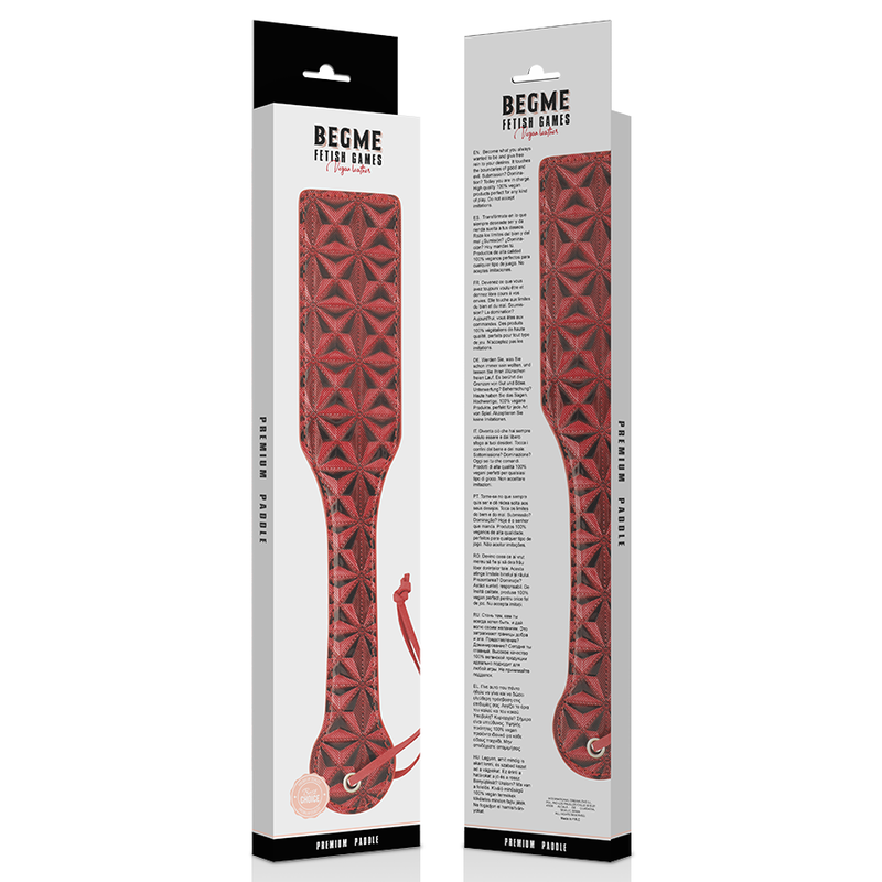 Paddle en cuir végétalien rouge — BEGME RED EDITION