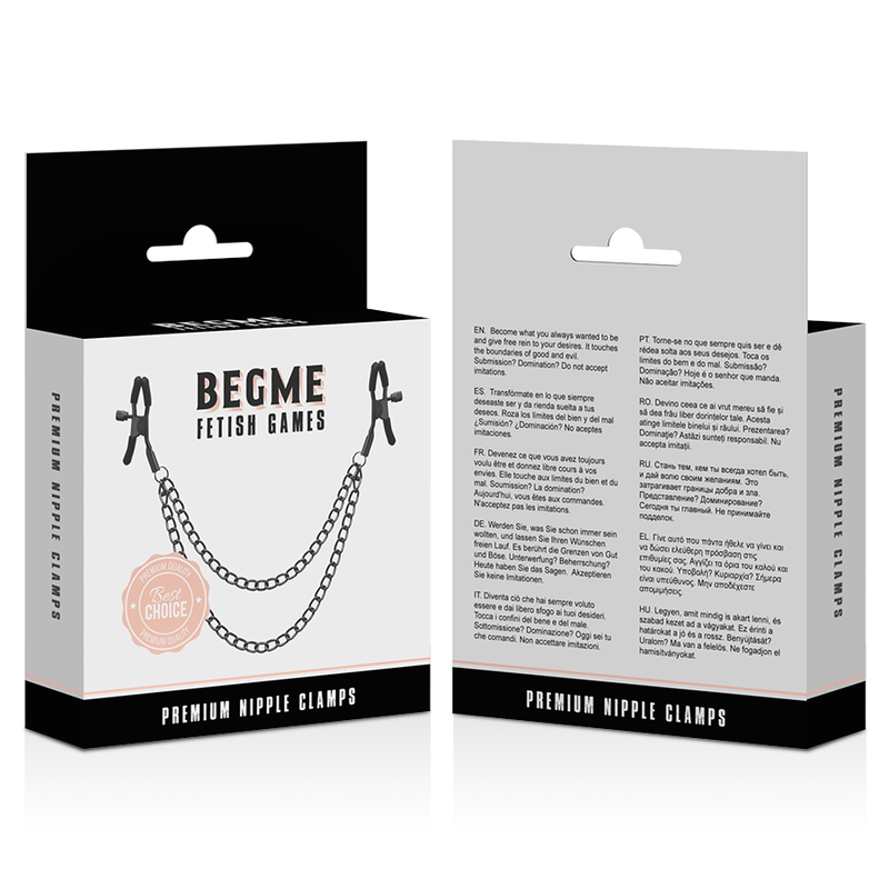 Pinces à tétons avec chaîne rouge élégantes — BEGME RED EDITION