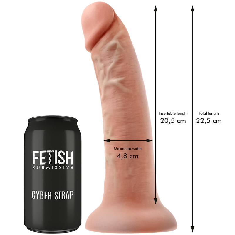 Harnais ajustable avec gode réaliste et télécommande vibrante — FETISH SUBMISSIVE