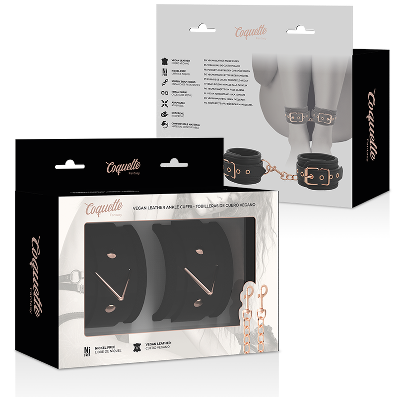 Canoas para tornozelos em couro vegano com forro de neoprene — COQUETTE FANTASY