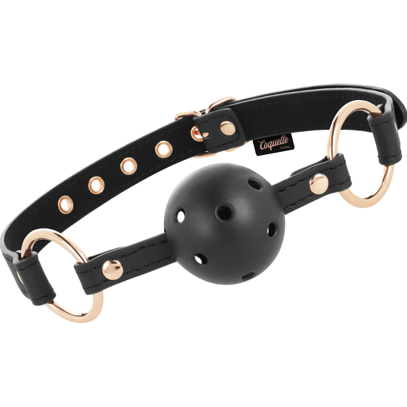 Bâillon à boule respirant en cuir vegan — COQUETTE FANTASY