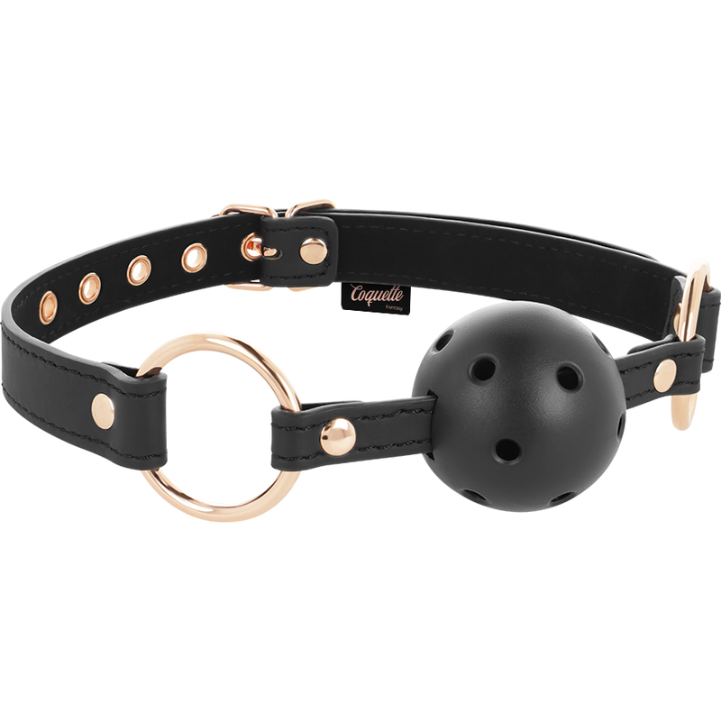 Bâillon à boule respirant en cuir vegan — COQUETTE FANTASY