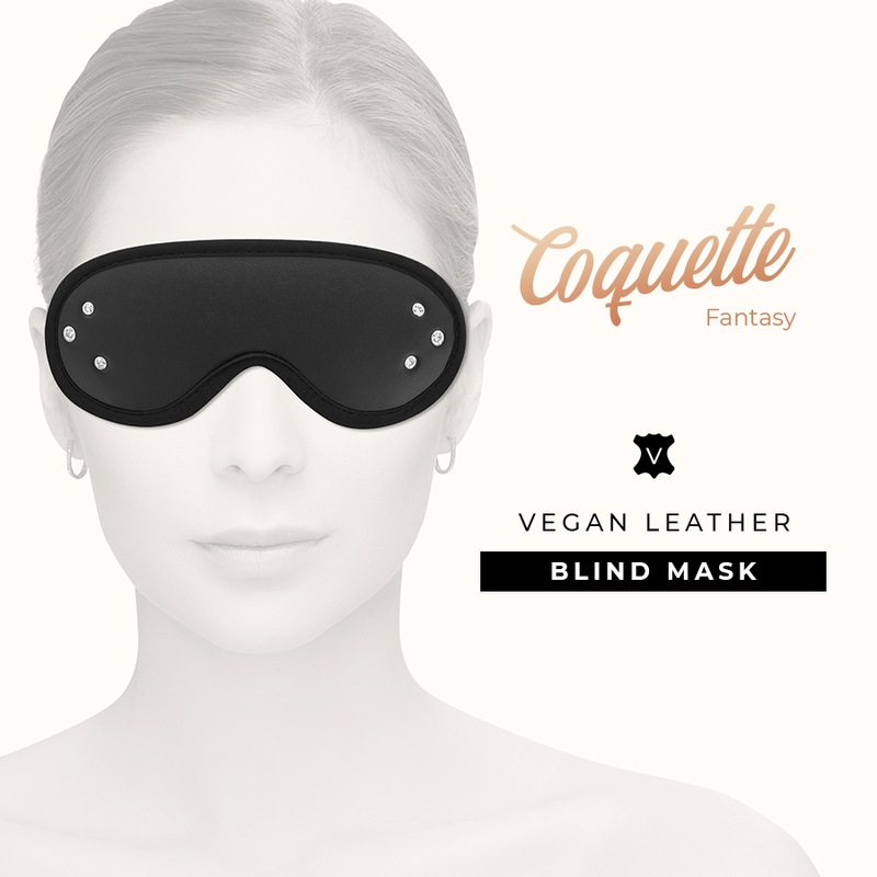 Masque de bondage en cuir végan avec doublure néoprène — COQUETTE FANTASY