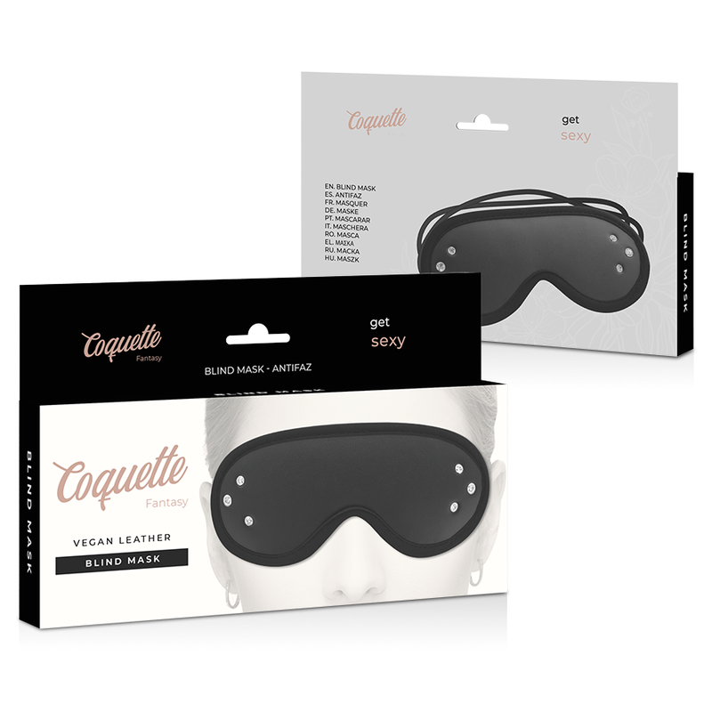 Masque de bondage en cuir végan avec doublure néoprène — COQUETTE FANTASY