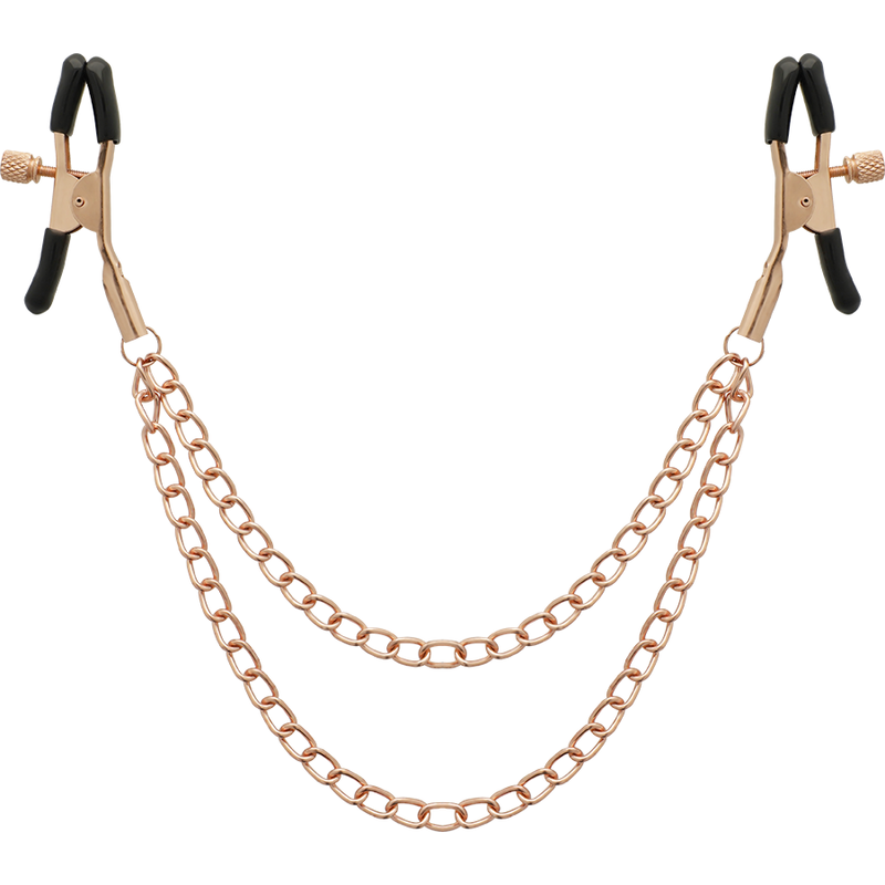 Pinze per capezzoli in metallo con catena — COQUETTE FANTASY