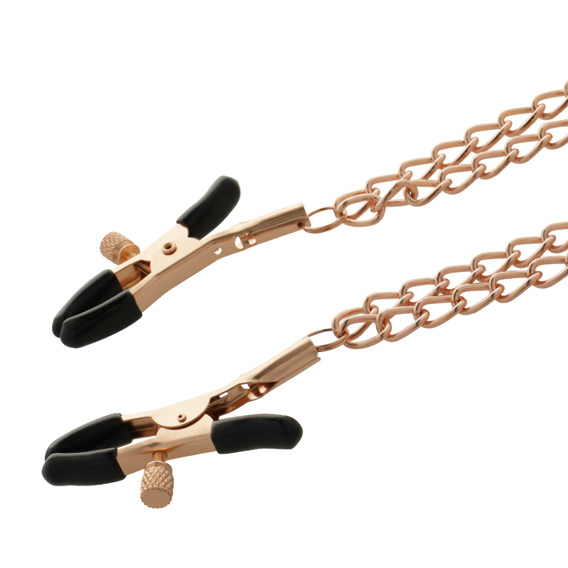 Pinze per capezzoli in metallo con catena — COQUETTE FANTASY