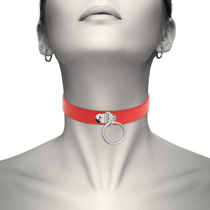 Collare per bondage in pelle vegana regolabile — COQUETTE ACCESSORIES