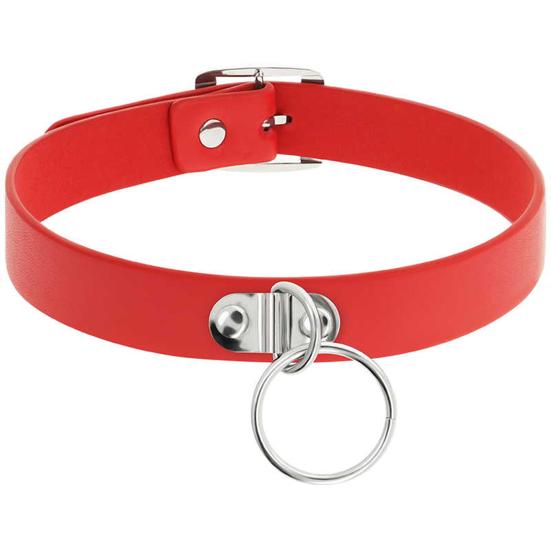Collare per bondage in pelle vegana regolabile — COQUETTE ACCESSORIES