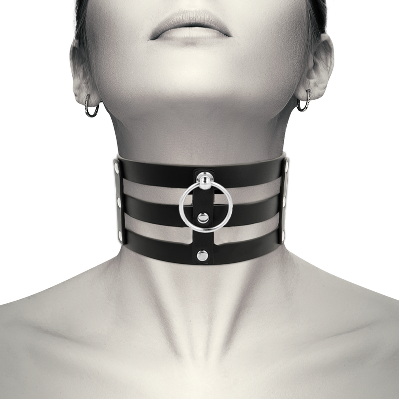 Ras-de-cou fétichiste en cuir vegan réglable — COQUETTE ACCESSORIES