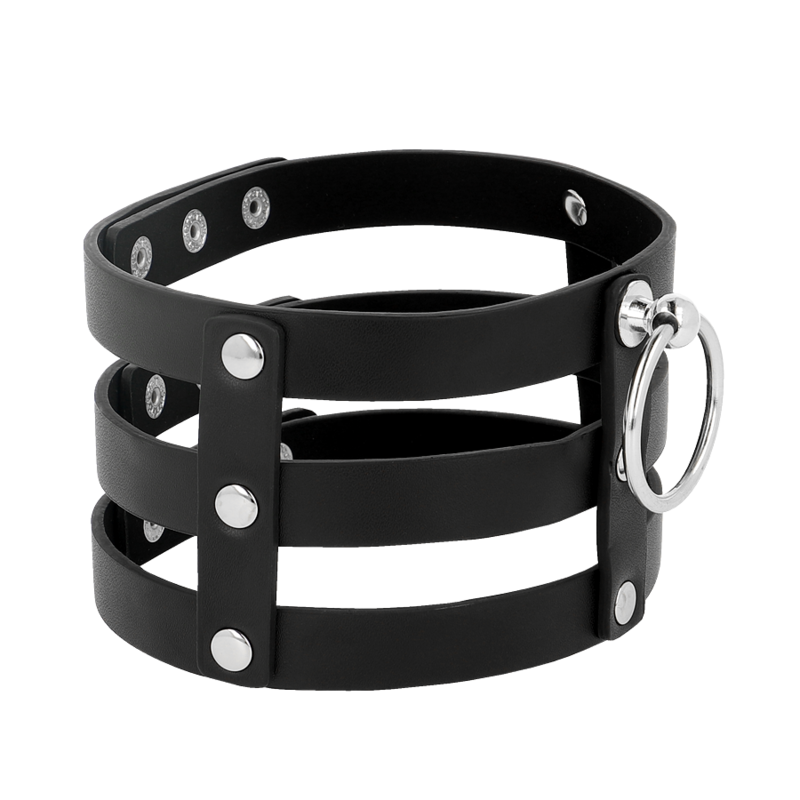 Ras-de-cou fétichiste en cuir vegan réglable — COQUETTE ACCESSORIES