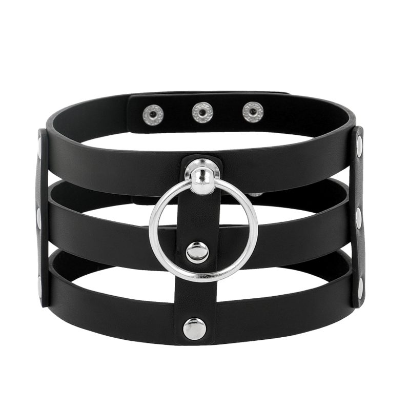 Ras-de-cou fétichiste en cuir vegan réglable — COQUETTE ACCESSORIES