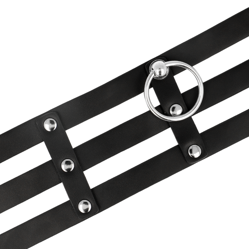 Ras-de-cou fétichiste en cuir vegan réglable — COQUETTE ACCESSORIES