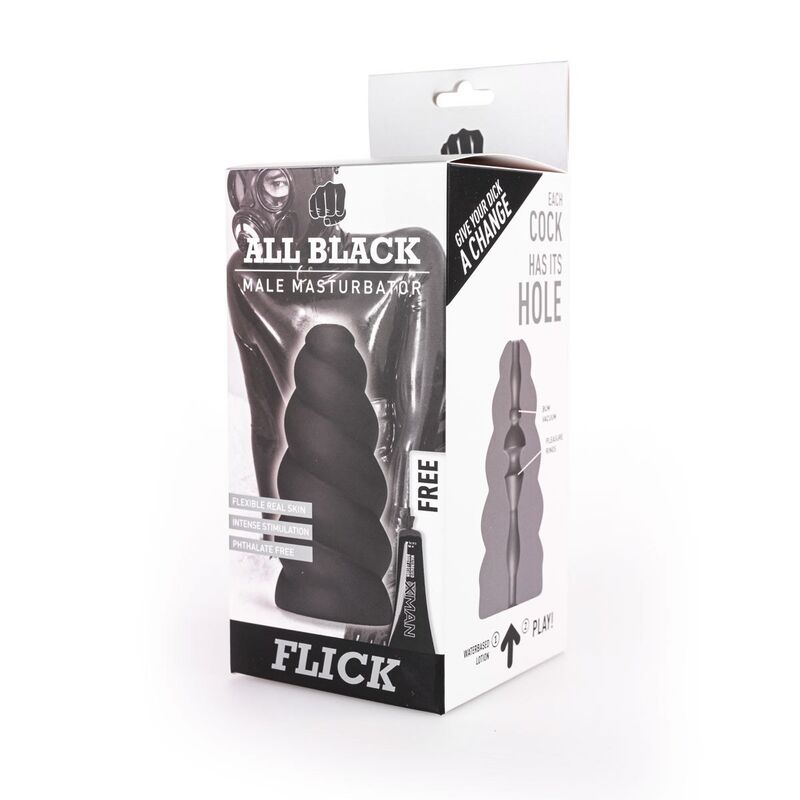 Masturbateur en spirale texturé — ALL BLACK