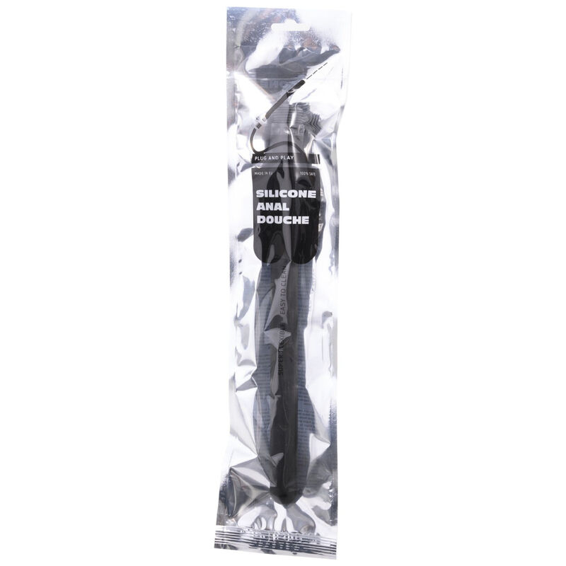 Douche anale en silicone avec système stopper 27 cm — ALL BLACK