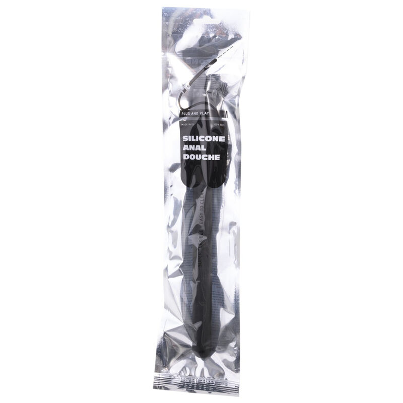 Douche anale ridée en silicone 27 cm — ALL BLACK