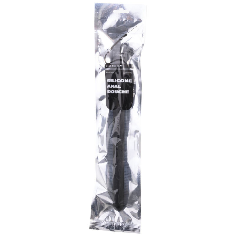 Douche anale en silicone à effet ondulé — ALL BLACK