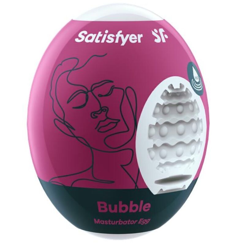 Oeuf masturbateur régénérant à texture bulle — SATISFYER EGGS