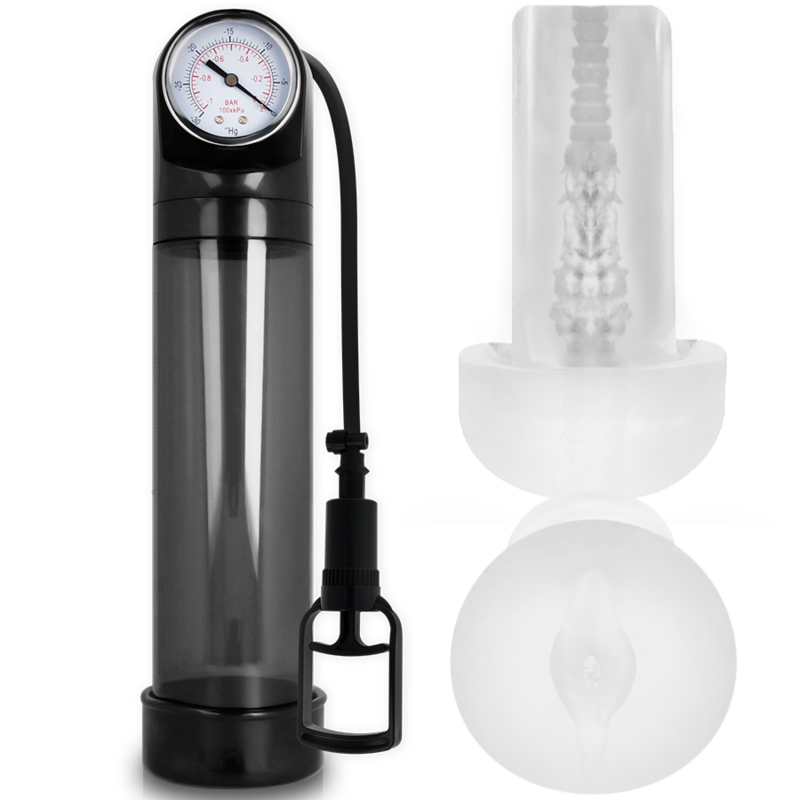 Pompe à vide RX9 avec gaine masturbatrice noire — PUMP ADDICTED