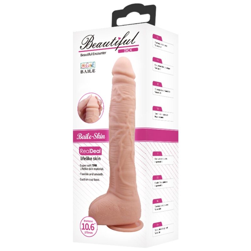 Gode réaliste flexible à ventouse — BAILE DILDOS