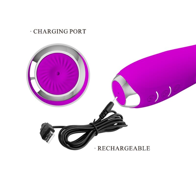 Vibrateur lapin rotatif rechargeable en silicone — PRETTY LOVE PARTY UP