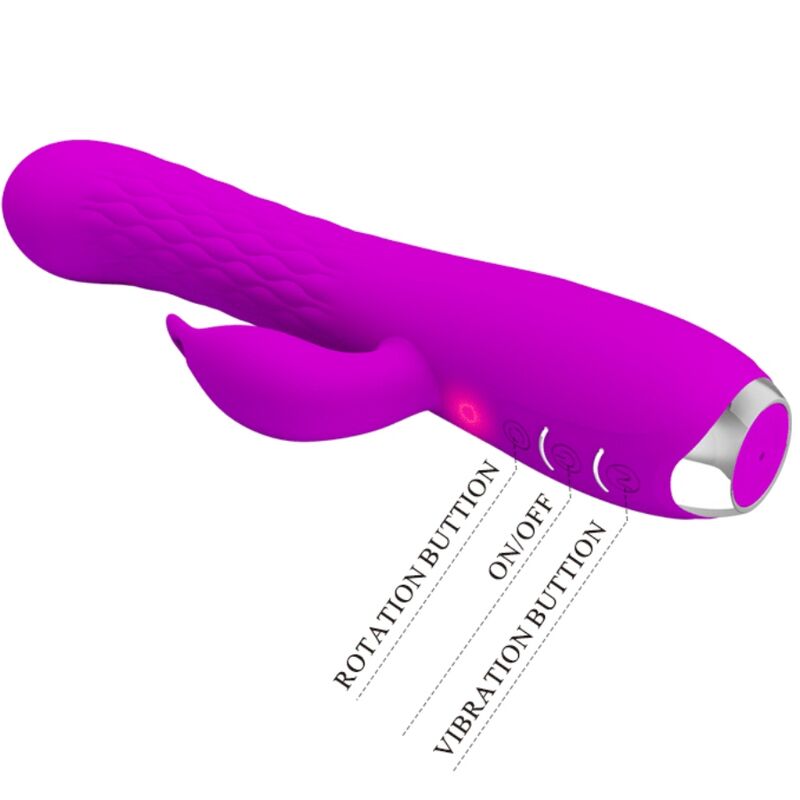 Vibrateur lapin rotatif rechargeable en silicone — PRETTY LOVE PARTY UP