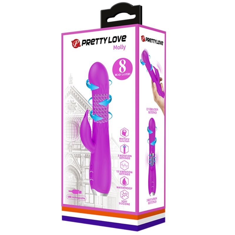Vibrateur lapin rotatif rechargeable en silicone — PRETTY LOVE PARTY UP