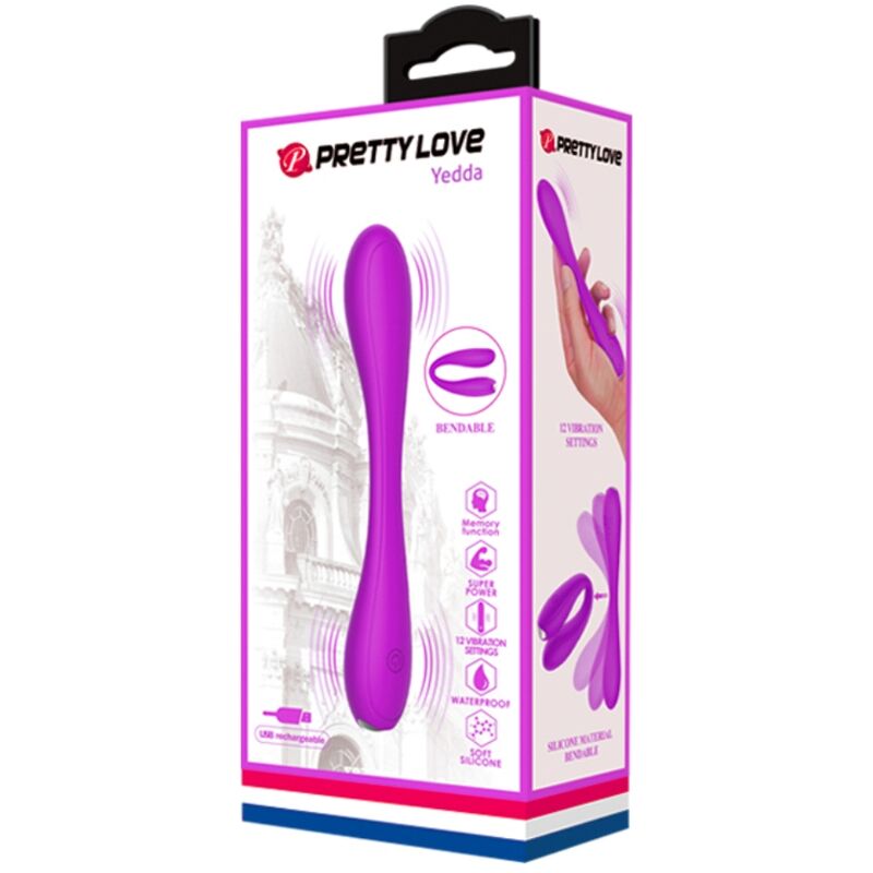 Vibrateur souple en forme de C pour stimulation double — PRETTY LOVE PARTY UP