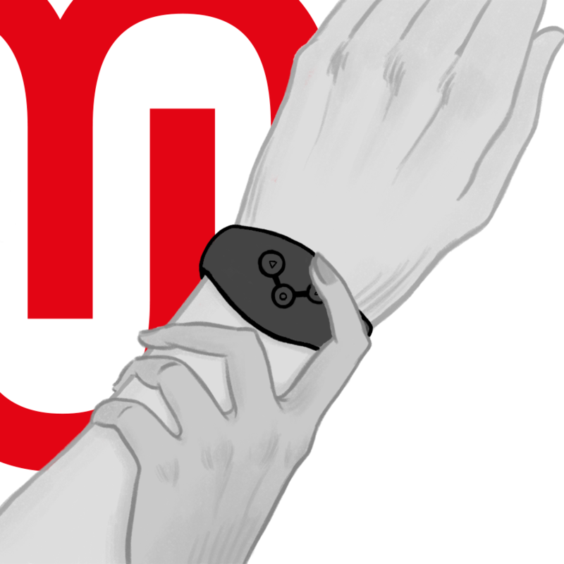 Montre connectée sans fil noire — WATCHME
