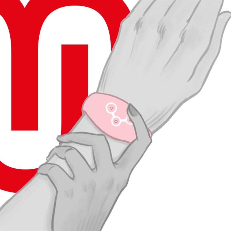 Montre connectée coquine rose tendre — WATCHME