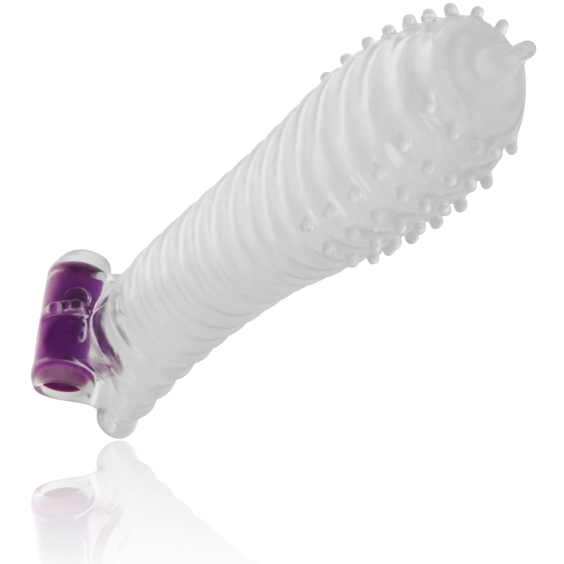 Gaine pénienne texturée avec balle vibrante — OHMAMA