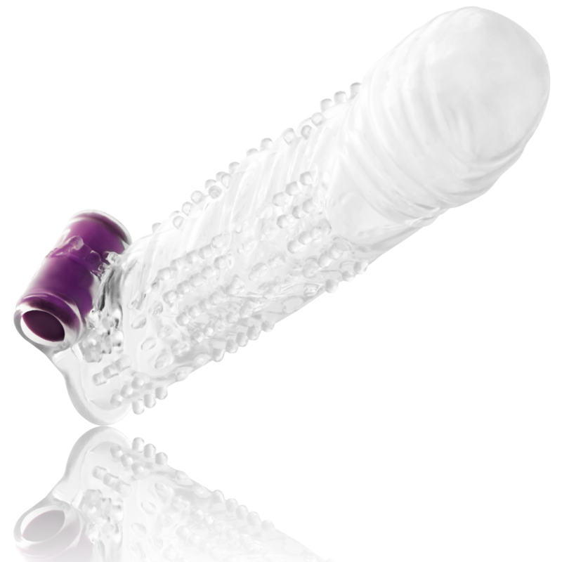 Gaine pénienne texturée avec balle vibrante — OHMAMA