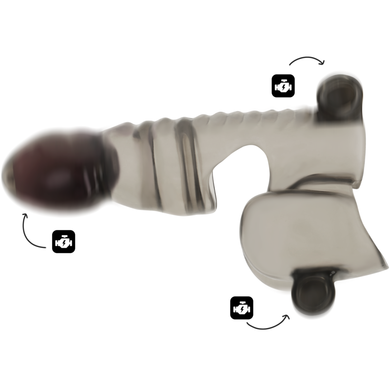 Gaine vibrante pour pénis et testicules triple moteur — OHMAMA