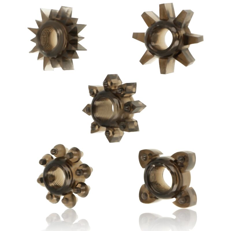 Lot de 5 bagues de contention testicules et pénis en silicone — OHMAMA