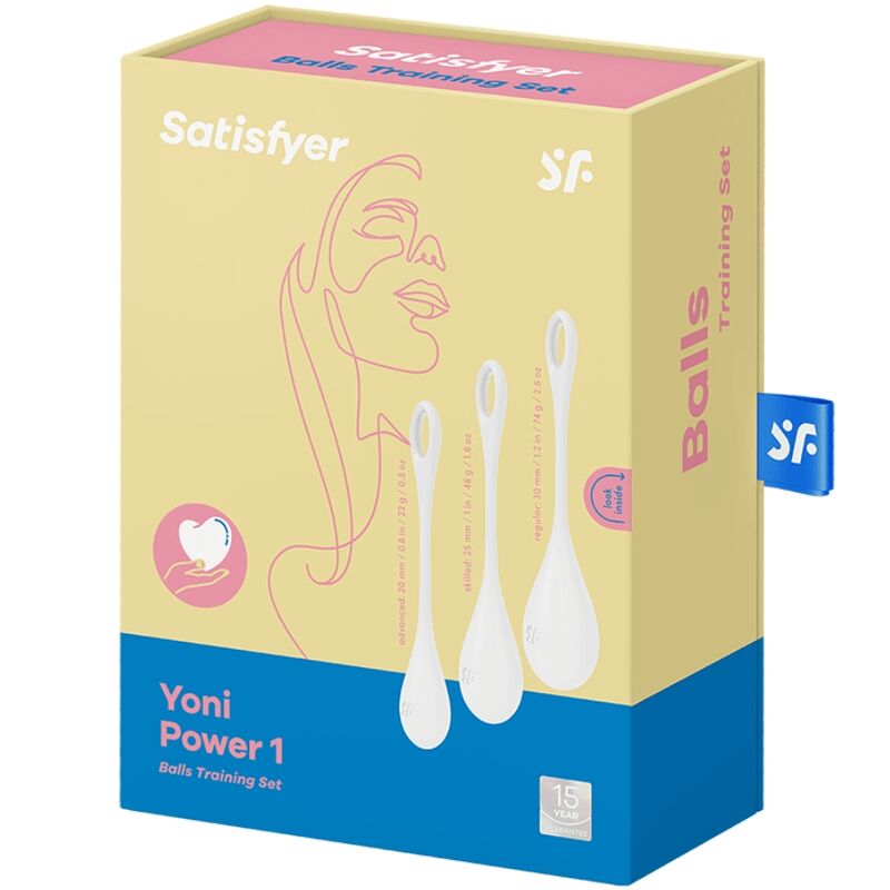 Ensemble d'entraînement Yoni Power 1 Blanc — SATISFYER BALLS