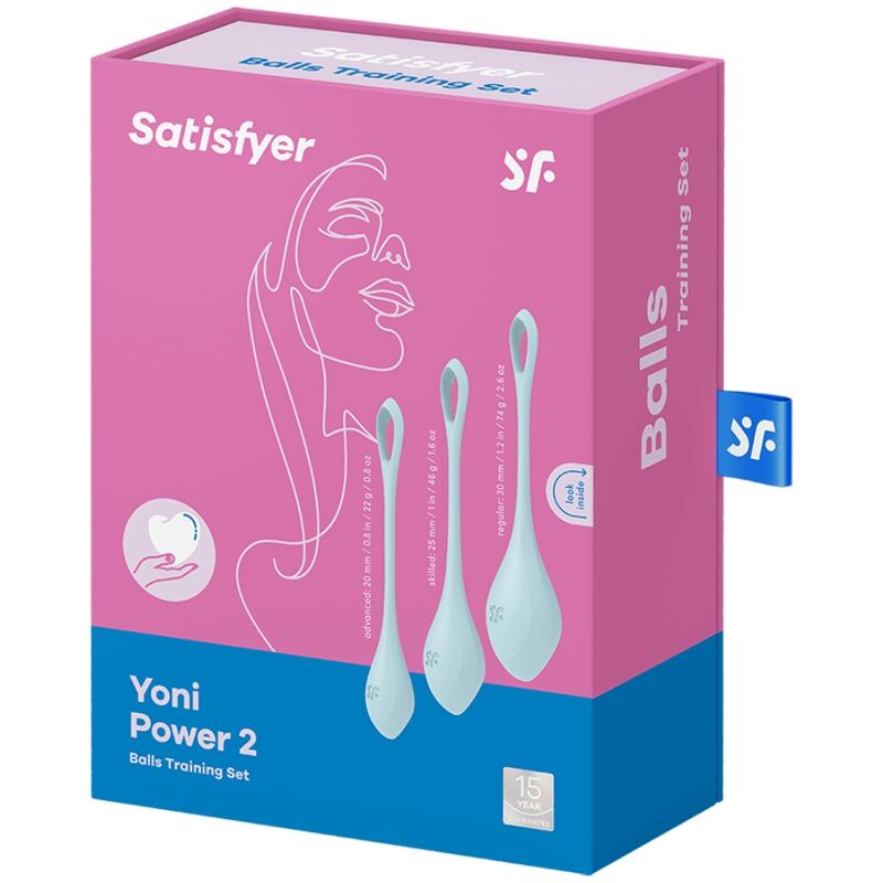 Ensemble d'entraînement yoni power 2 bleu — SATISFYER BALLS