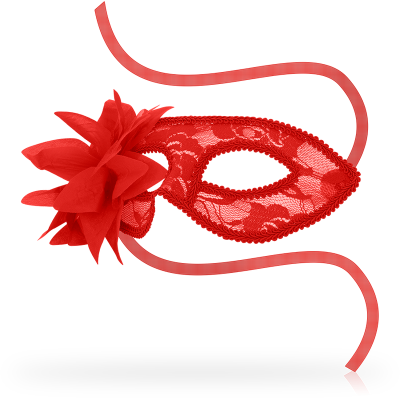 Masque en dentelle et fleur rouge — OHMAMA MASKS