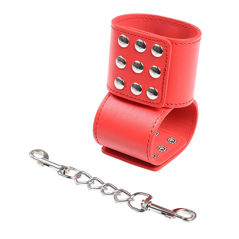 Menottes rouges à fermeture à pression — OHMAMA FETISH