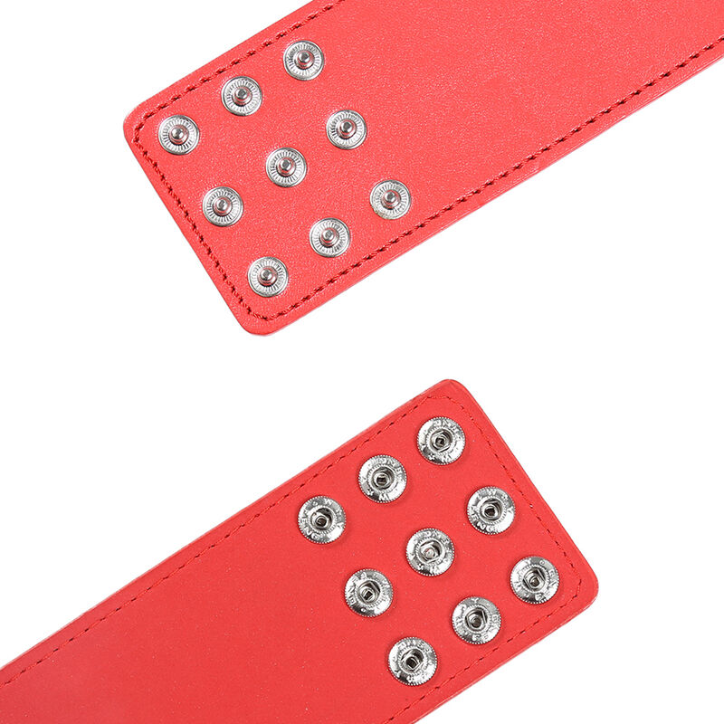 Menottes rouges à fermeture à pression — OHMAMA FETISH