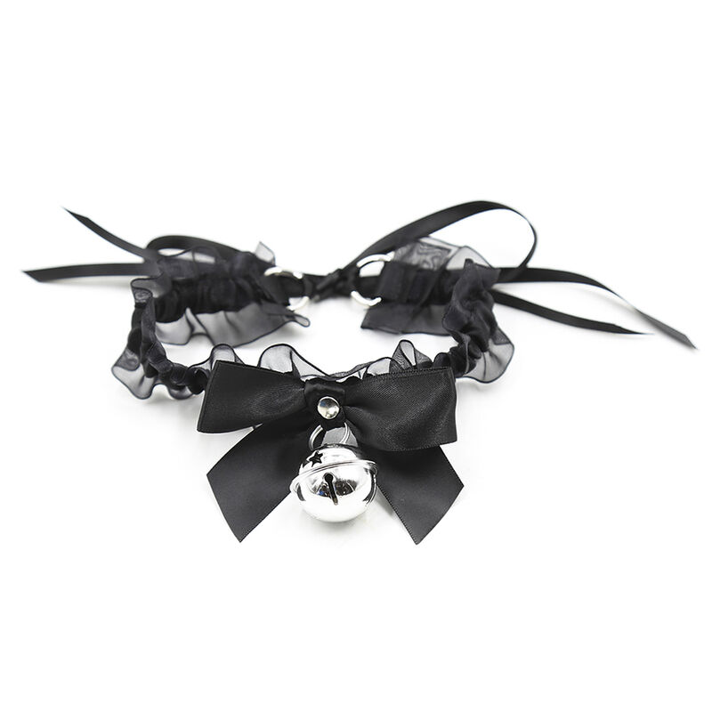 Collier fétichiste en dentelle avec cloche — OHMAMA FETISH