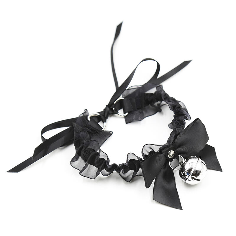 Collier fétichiste en dentelle avec cloche — OHMAMA FETISH